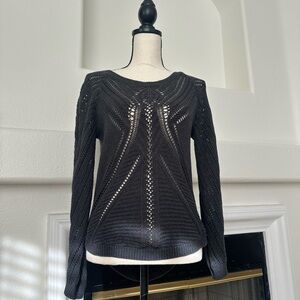 Jeanne Pierre Charcoal Knit Sweater Size S